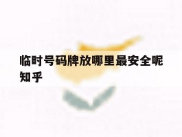 临时号码牌放哪里最安全呢知乎