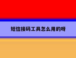 短信接码工具怎么用的呀