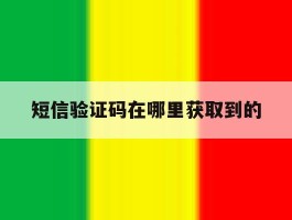 短信验证码在哪里获取到的