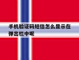 手机验证码短信怎么显示在弹出栏中呢