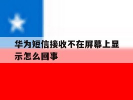 华为短信接收不在屏幕上显示怎么回事