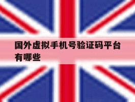 国外虚拟手机号验证码平台有哪些