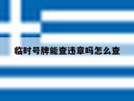临时号牌能查违章吗怎么查