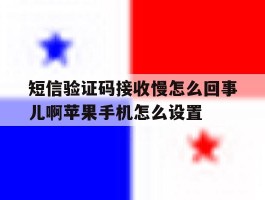 短信验证码接收慢怎么回事儿啊苹果手机怎么设置的简单介绍