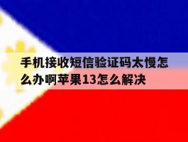包含手机接收短信验证码太慢怎么办啊苹果13怎么解决的词条
