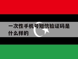 一次性手机号短信验证码是什么样的