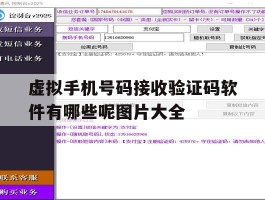 包含虚拟手机号码接收验证码软件有哪些呢图片大全的词条