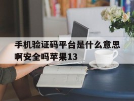 包含手机验证码平台是什么意思啊安全吗苹果13的词条