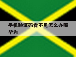手机验证码看不见怎么办呢华为
