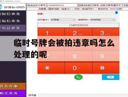 临时号牌会被拍违章吗怎么处理的呢