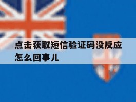 点击获取短信验证码没反应怎么回事儿