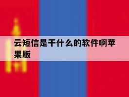云短信是干什么的软件啊苹果版