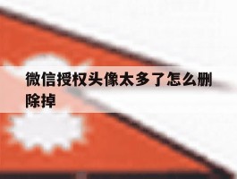 包含微信授权头像太多了怎么删除掉的词条