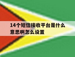 14个短信接收平台是什么意思啊怎么设置