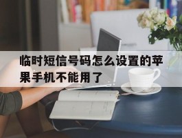 临时短信号码怎么设置的苹果手机不能用了