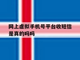 网上虚拟手机号平台收短信是真的吗吗