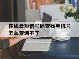 在线云短信号码查找手机号怎么查询不了