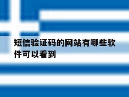 短信验证码的网站有哪些软件可以看到