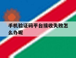 手机验证码平台接收失败怎么办呢