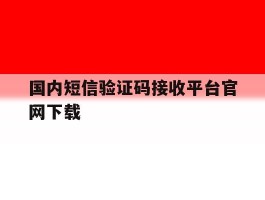 国内短信验证码接收平台官网下载