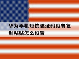 华为手机短信验证码没有复制粘贴怎么设置