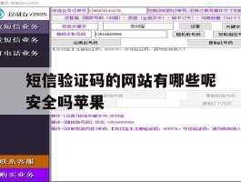 短信验证码的网站有哪些呢安全吗苹果