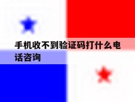 关于手机收不到验证码打什么电话咨询的信息