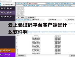 云上验证码平台客户端是什么软件啊