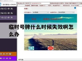 临时号牌什么时候失效啊怎么办