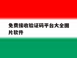 免费接收验证码平台大全图片软件