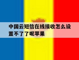 中国云短信在线接收怎么设置不了了呢苹果
