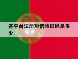 各平台注册短信验证码是多少