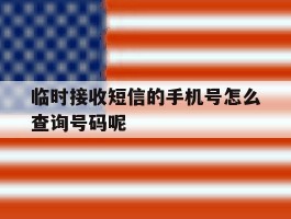 临时接收短信的手机号怎么查询号码呢的简单介绍