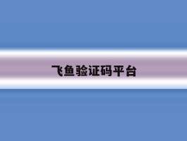 飞鱼验证码平台