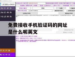 免费接收手机验证码的网址是什么呢英文