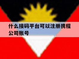 什么接码平台可以注册携程公司账号
