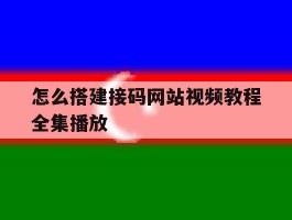 怎么搭建接码网站视频教程全集播放