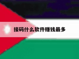 接码什么软件赚钱最多