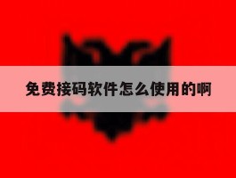 免费接码软件怎么使用的啊