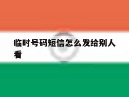 临时号码短信怎么发给别人看