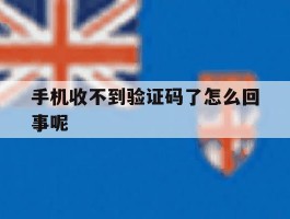 手机收不到验证码了怎么回事呢
