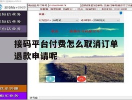 包含接码平台付费怎么取消订单退款申请呢的词条