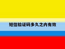 短信验证码多久之内有效