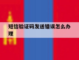 短信验证码发送错误怎么办理
