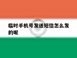 临时手机号发送短信怎么发的呢