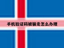 手机验证码被骗走怎么办理
