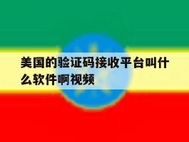 关于美国的验证码接收平台叫什么软件啊视频的信息