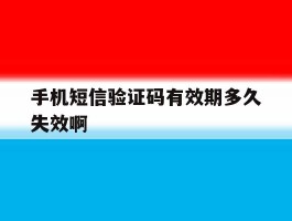 手机短信验证码有效期多久失效啊