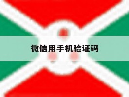 微信用手机验证码