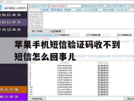 苹果手机短信验证码收不到短信怎么回事儿
